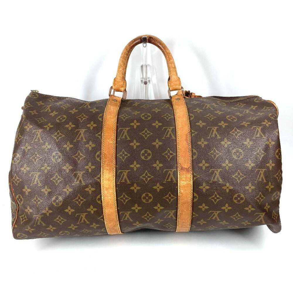 LOUIS VUITTON Authentic Brown Monogram Canvas Keepall 50 Boston Bag - Picture 2 of 16